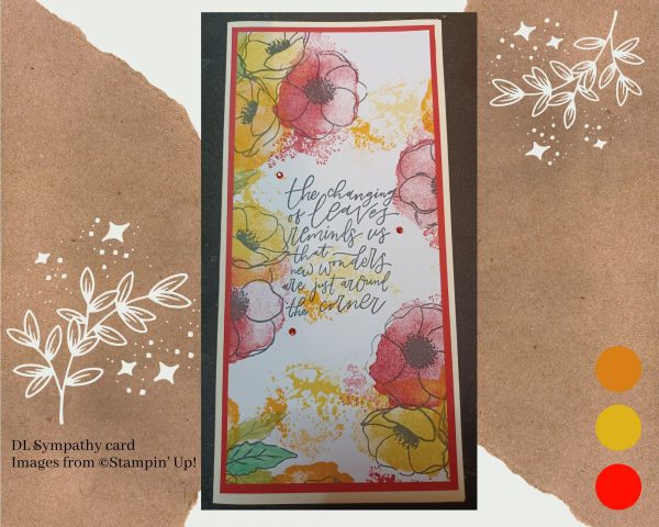 DL Poppy Sympathy Card