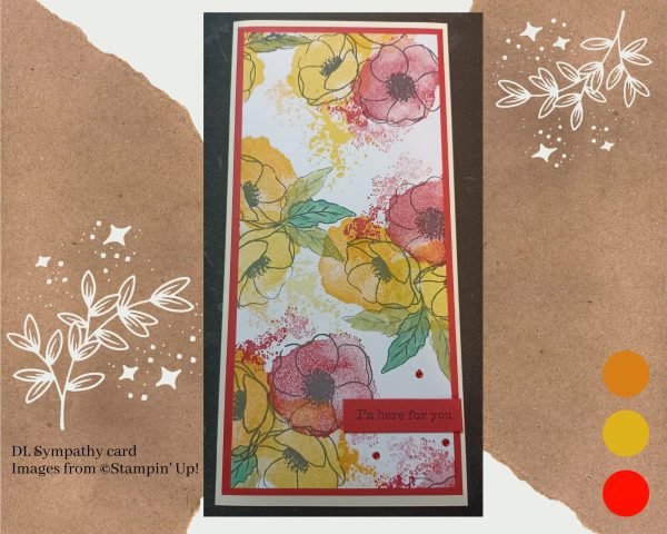 DL Poppy Sympathy Card