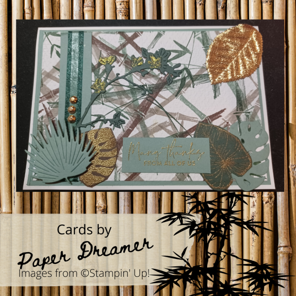 A6 Bamboo themed thank you card.