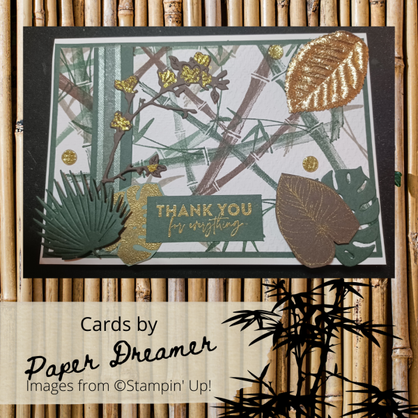 A6 Bamboo themed thank you card.